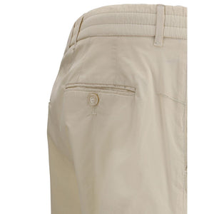 Cruna Beige Cotton Casual Pants