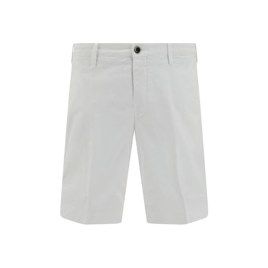 Germano White Cotton Bermuda Shorts