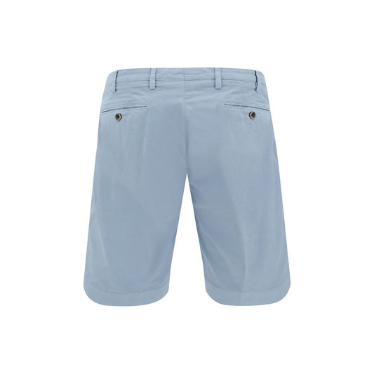 Germano Light Blue Cotton Bermuda Shorts