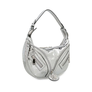 Versace Silver Lamb Leather Shoulder Bag