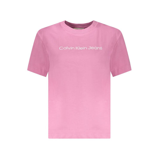 Calvin Klein Pink Cotton Women T-Shirt
