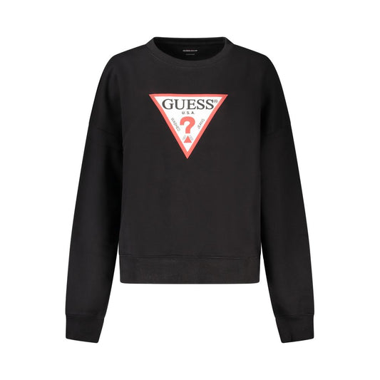 Guess Jeans Black Organic Cotton Women Sweatshirt