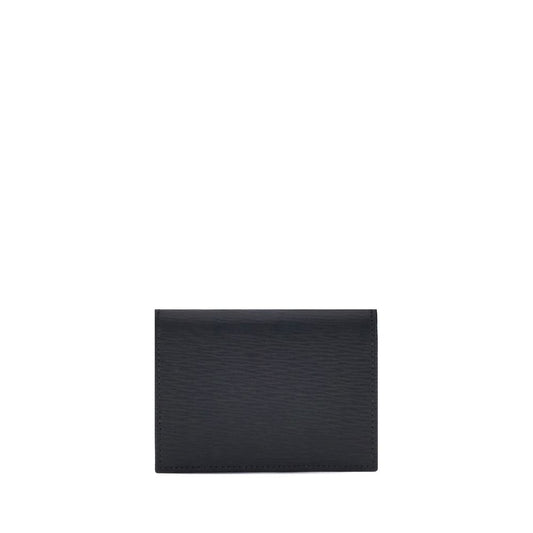 Ferragamo Black Calf Leather Bos Taurus Wallet