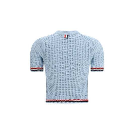 Thom Browne Light Blue Cotton T-Shirt