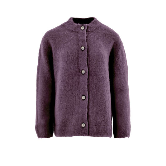 Gran Sasso Bordeaux Wool Cardigan