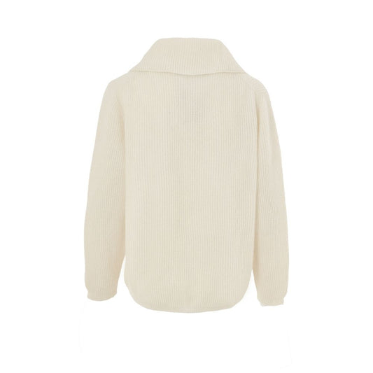 Gran Sasso White Wool Polo Shirt