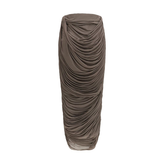 Magda Butrym Brown Copper Midi Skirt