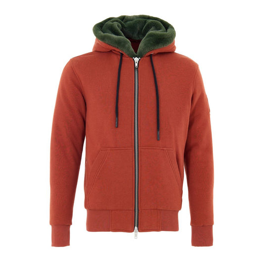 Moose Knuckles Orange Cotton Hoodie