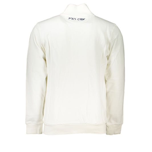 La Martina White Cotton Sweatshirt