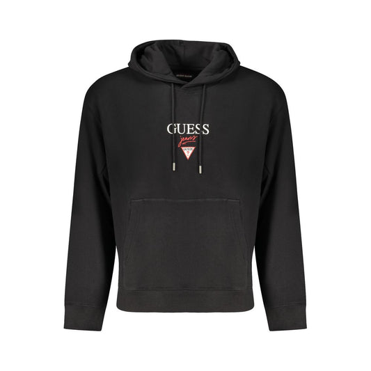 Guess Jeans Black Cotton Men Sweatshirt