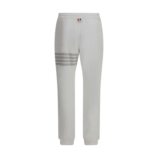 Thom Browne White Cotton Joggers (Workout Pants)