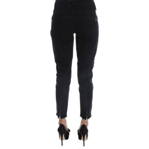 Costume National Black Cotton Cropped Jeans