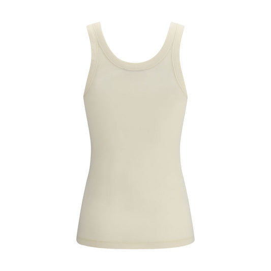 Lemaire Beige Cotton Sleeveles T-Shirt