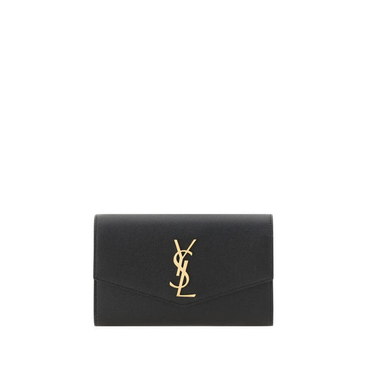 Saint Laurent Black Calf Leather Bos Taurus Clutch Bag