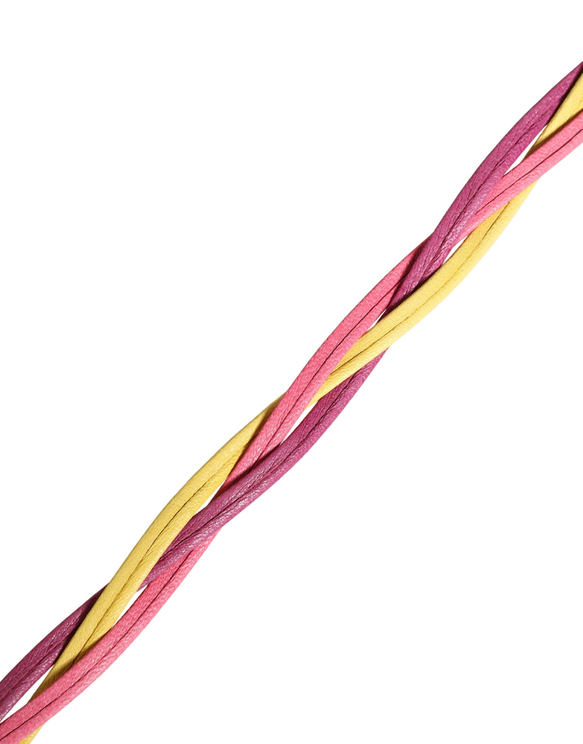 Costume National Multicolor Twisted Leather Circle Buckle Belt