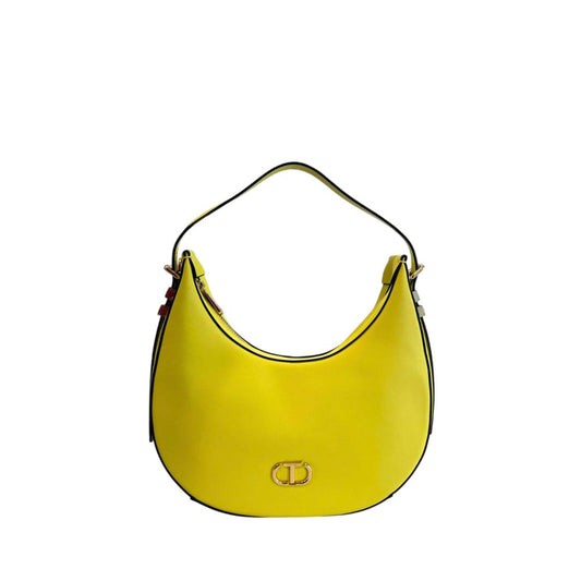 Twinset Yellow PU Women Shoulder Bag