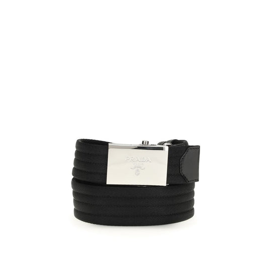 Prada Black Polyester Thin Belt