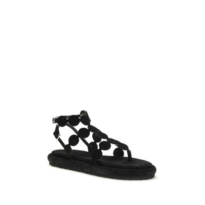 Pierre Hardy Black Calf Leather Bos Taurus Platform Sandals