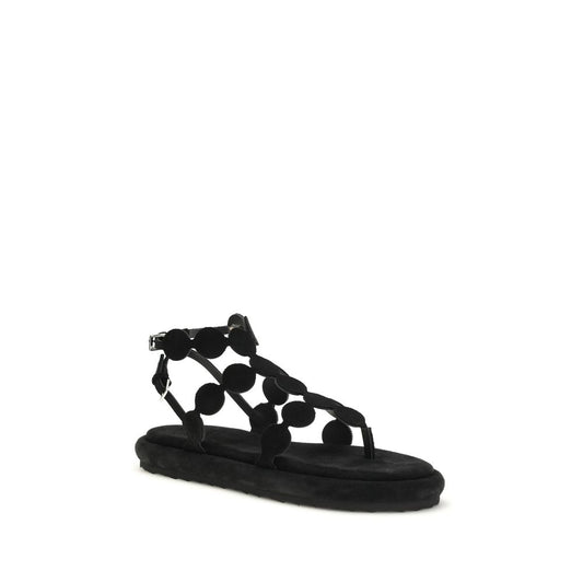 Pierre Hardy Black Calf Leather Bos Taurus Platform Sandals