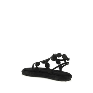 Pierre Hardy Black Calf Leather Bos Taurus Platform Sandals