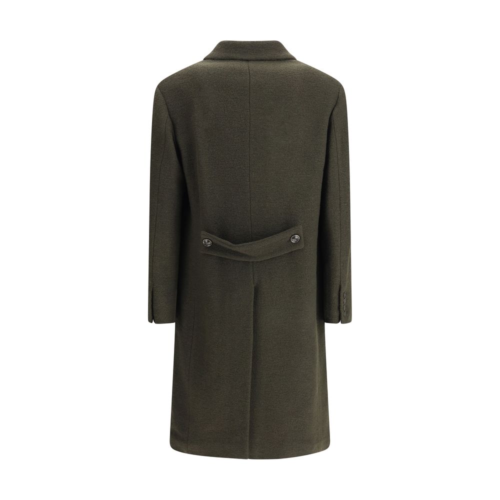 Cruna Bicolor Fleece Wool Coat