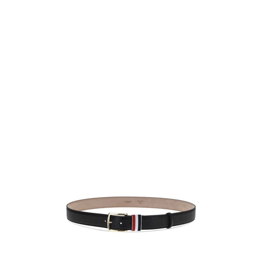 Thom Browne Black Calf Leather Bos Taurus Regular Belt