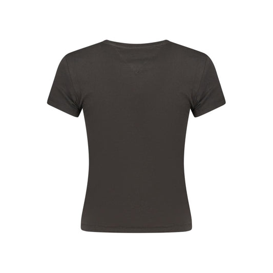 Tommy Hilfiger Black Cotton Women T-Shirt