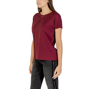 Armani Exchange Bordeaux Cotton T-Shirt