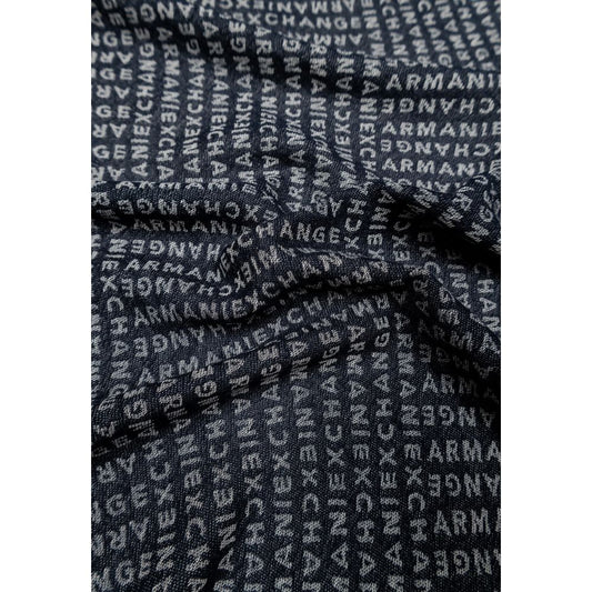 Armani Exchange Blue Viscose Scarf