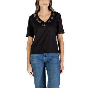Liu Jo Black Cotton T-Shirt