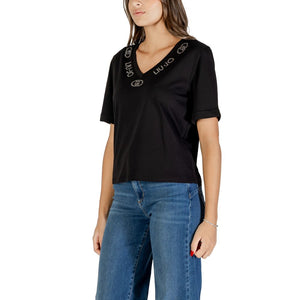 Liu Jo Black Cotton T-Shirt