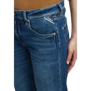 Replay Blue Cotton Mom Jeans