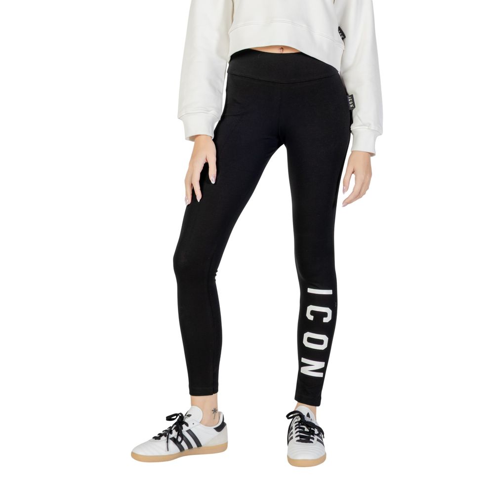 Icon Black Cotton Leggings