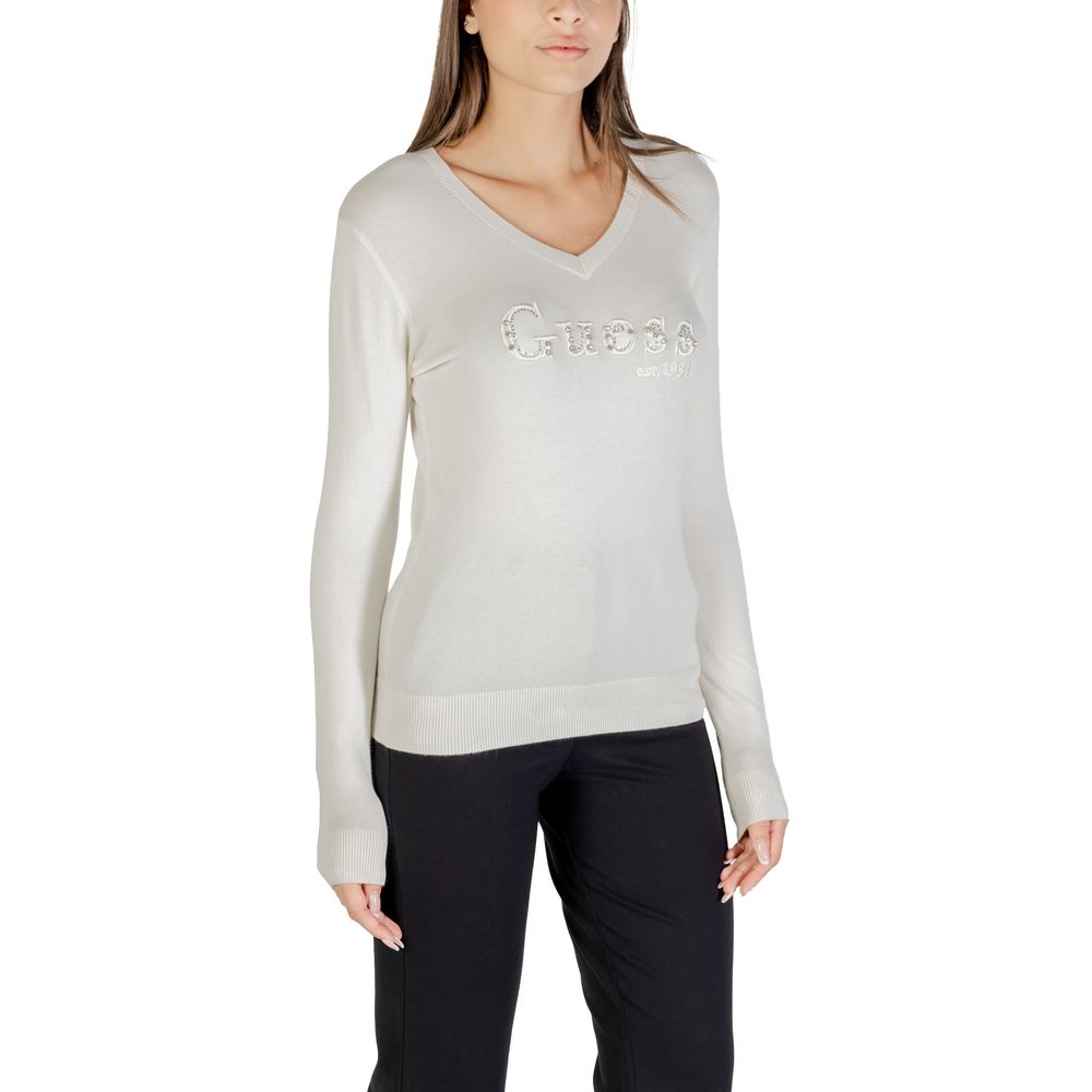 Guess Cream Viscose Sweatshirt