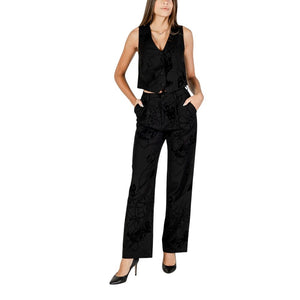 Desigual Black Polyester Flared Pants