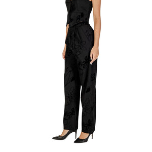 Desigual Black Polyester Flared Pants