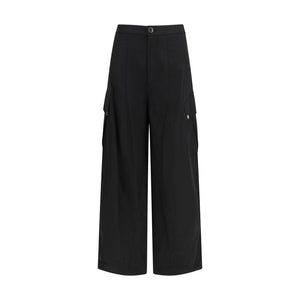 PINKO Black Cotton Cargo Pants