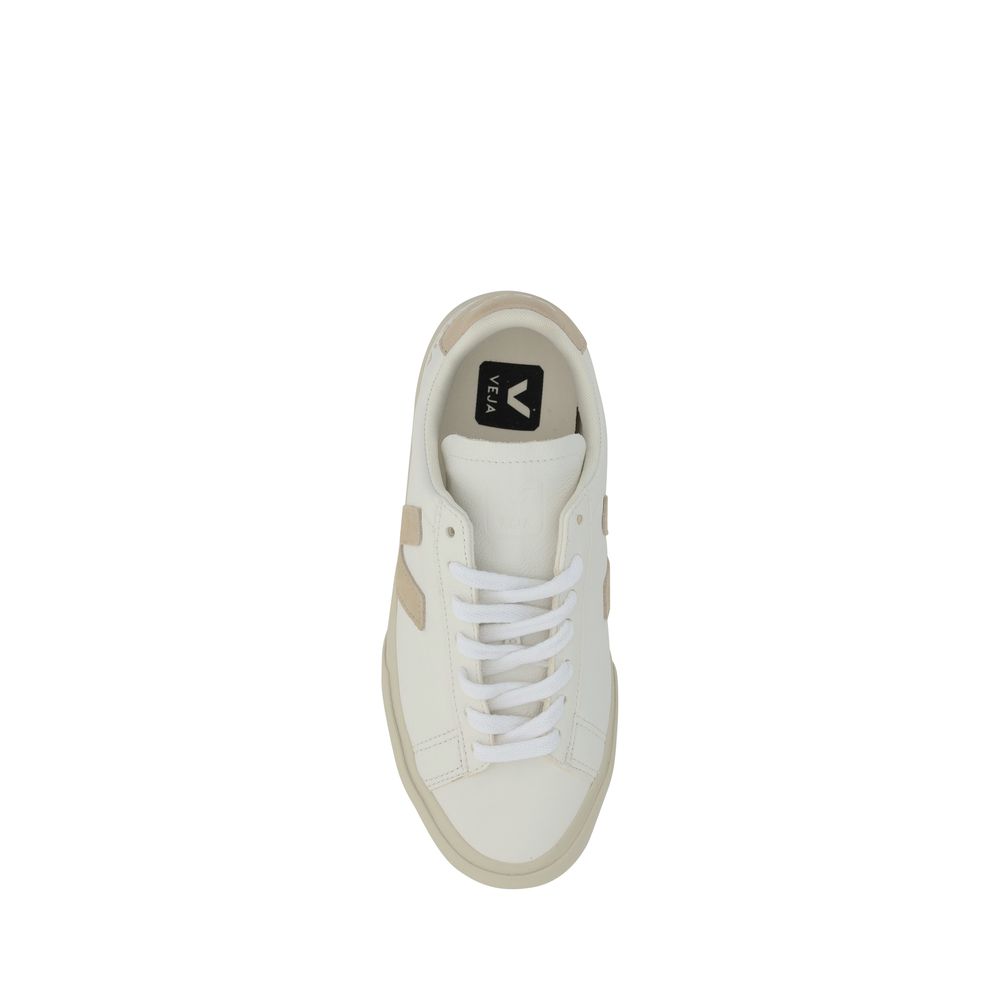 Veja White Calf Leather Bos Taurus Sneakers