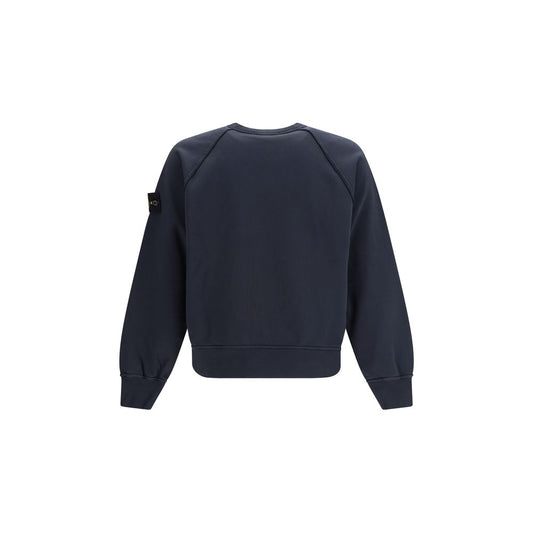 Stone Island Blue Cotton Sweatshirt