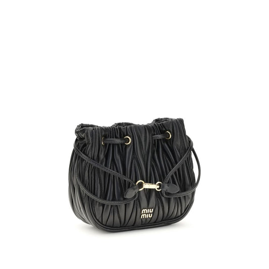 Miu Miu Black Calf Leather Bos Taurus Clutch Bag