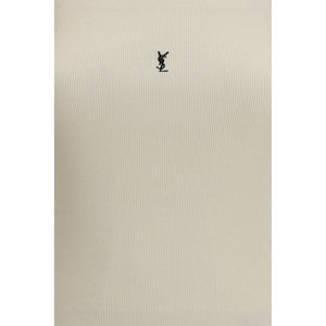 Saint Laurent Beige Cotton Tank Tops