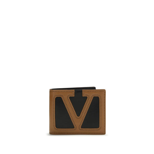 Valentino Garavani Black Calf Leather Bos Taurus Wallet