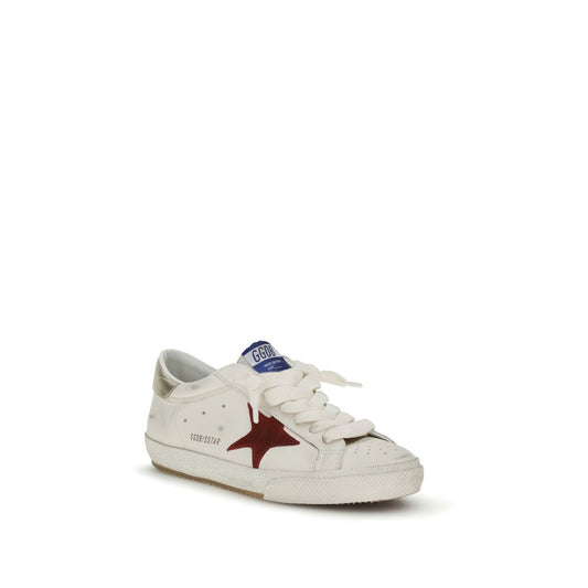 Golden Goose White Calf Leather Bos Taurus Low Top Sneakers