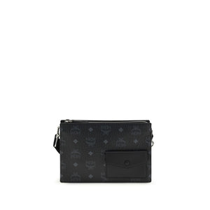 MCM Black Calf Leather Bos Taurus Shoulder Bag