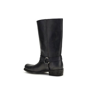 Golden Goose Black Calf Leather Bos Taurus Ankle Boots
