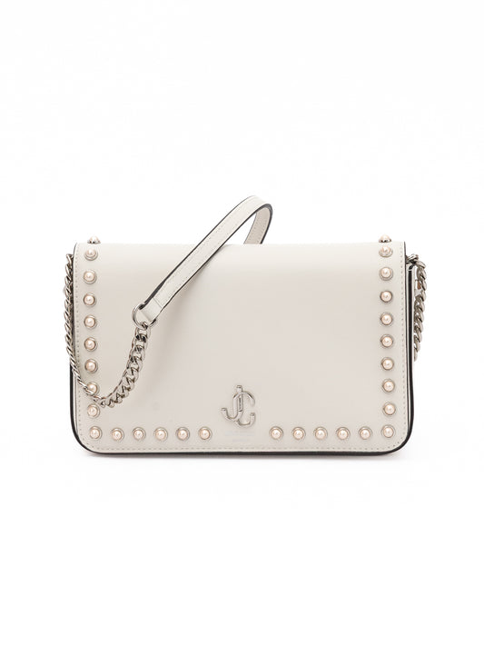 Jimmy Choo White Leather Crossbody Bag