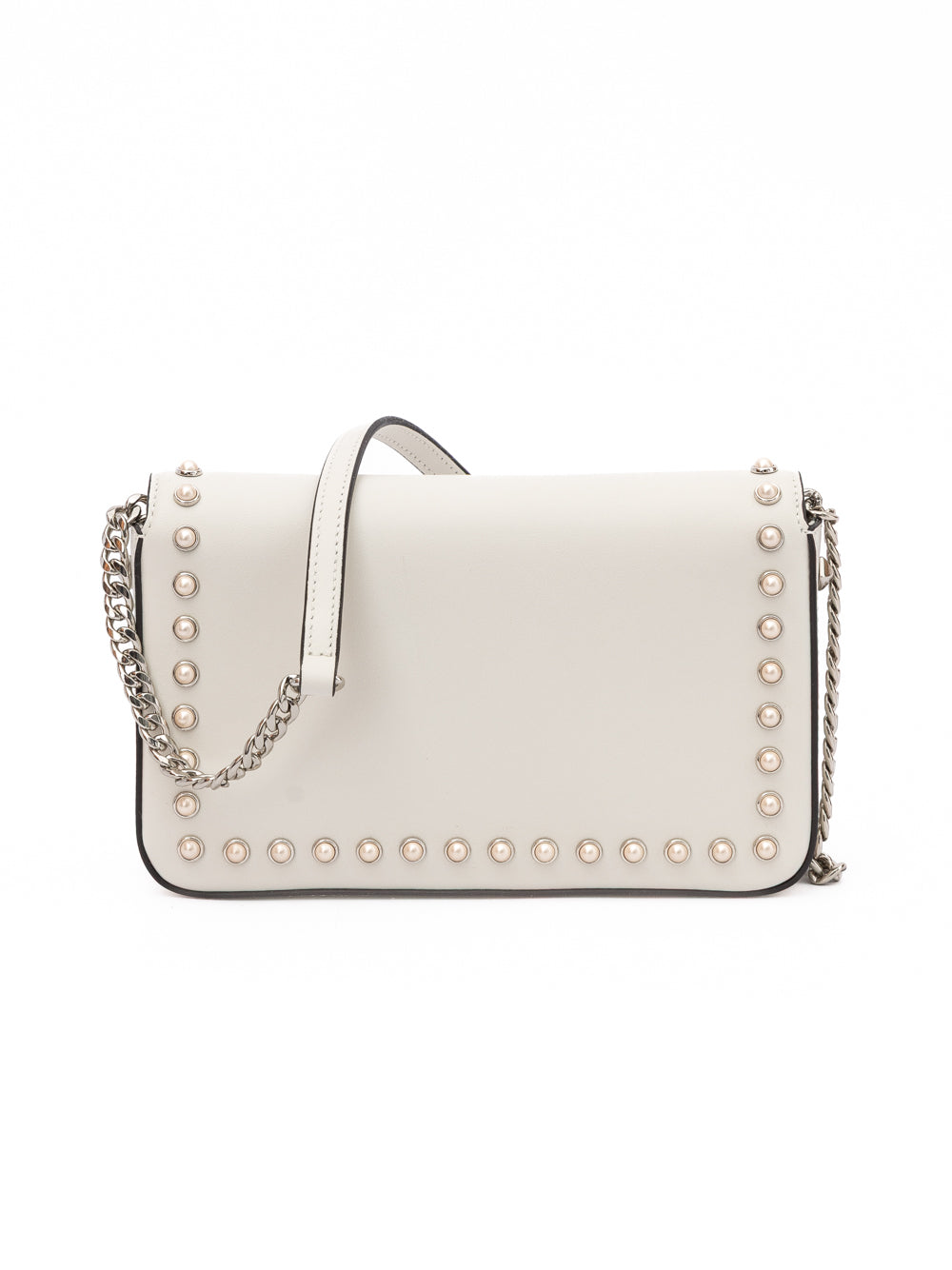 Jimmy Choo White Leather Crossbody Bag
