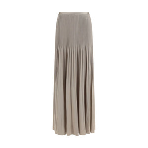 Giorgio Armani Gray Viscose Midi Skirt