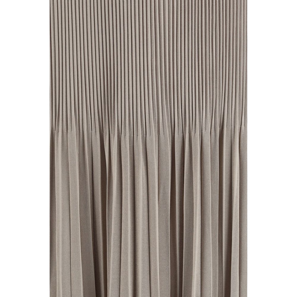 Giorgio Armani Gray Viscose Midi Skirt