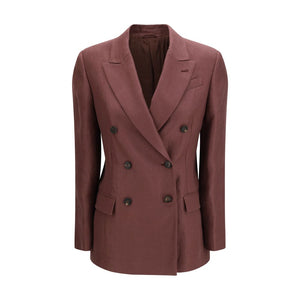 Brunello Cucinelli Bordeaux Viscose Coat